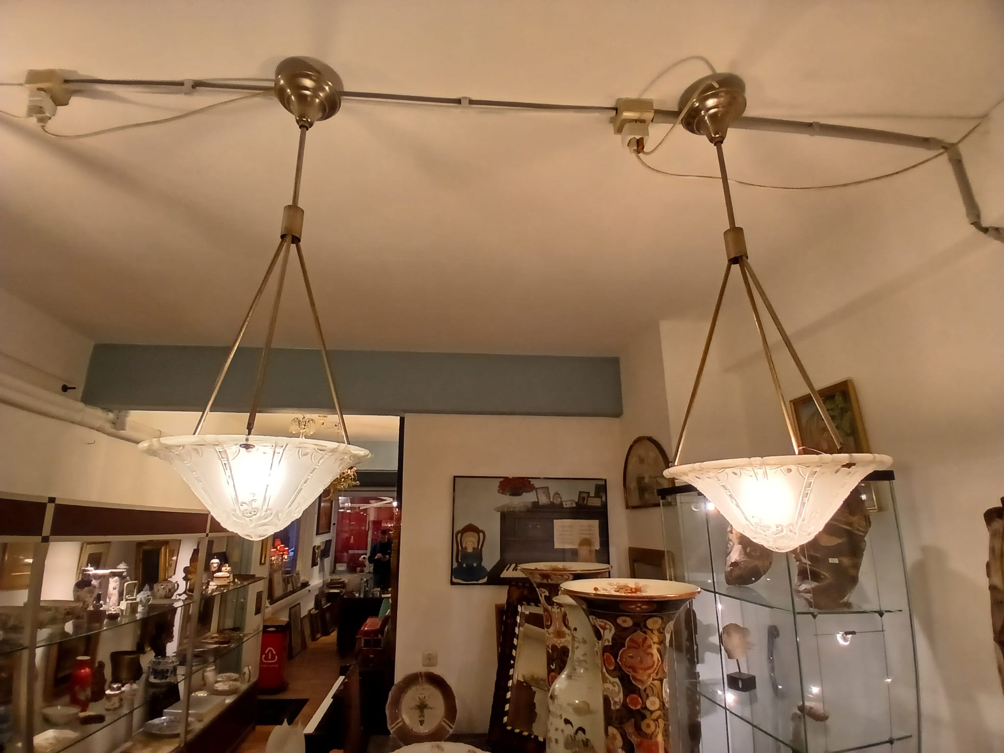Paire de suspensions art déco